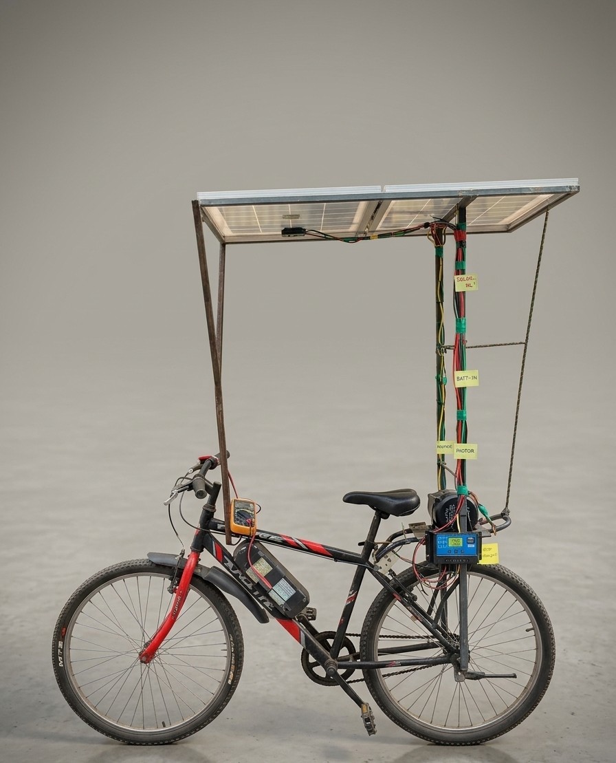 Solar Assisted Smart Electric Cycle with Battery Management System